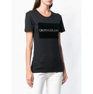 Calvin Klein dámské černé tričko Institutional - XL (99)